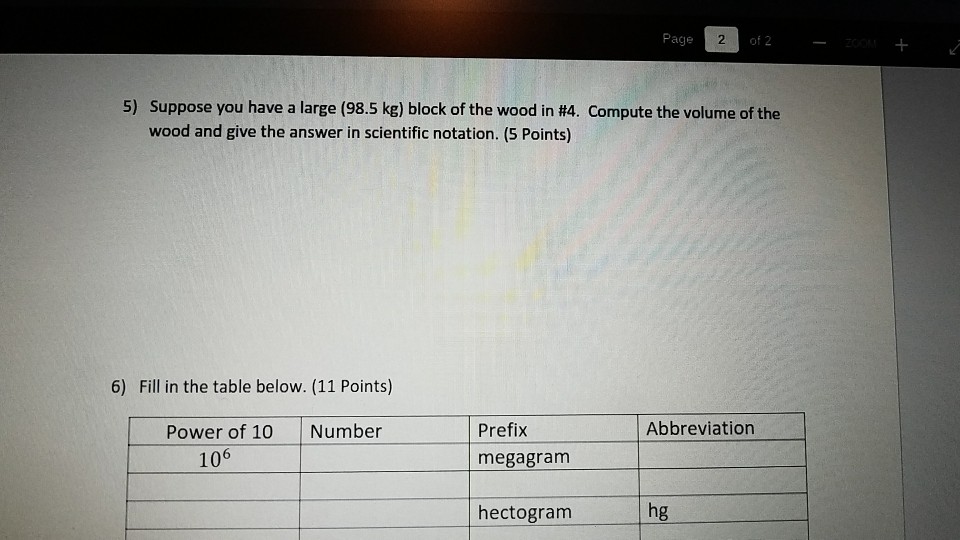 Solved D Density V4 pdf Page 1 Of 2 Compute The Density Of A Chegg
