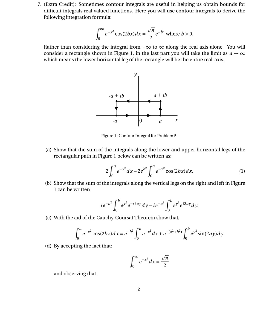 Sometimes contour integrals are useful in helping us | Chegg.com