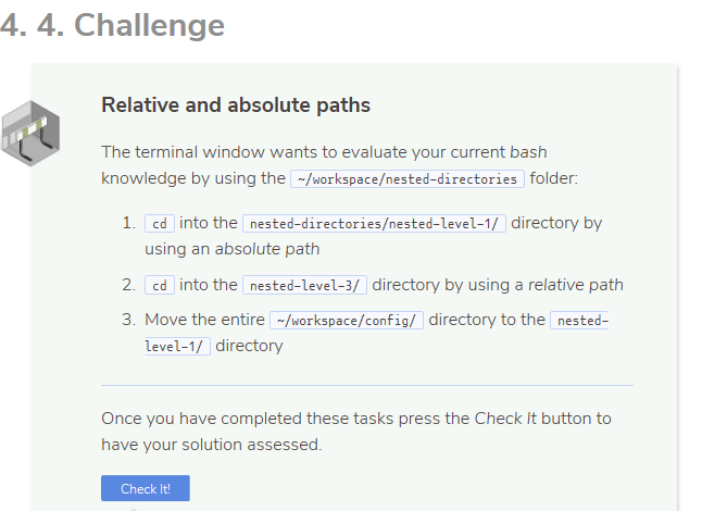 Solved . 4. Challenge Relative and absolute paths The Chegg