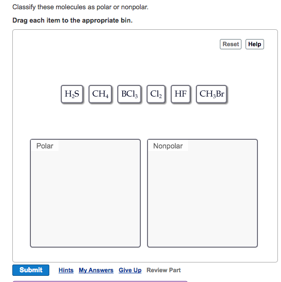 Solved: Classify Each Of The Following Molecules As Polar | Chegg.com
