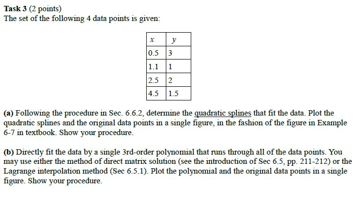 Solved Task 3 (2 points) The set of the following 4 data | Chegg.com