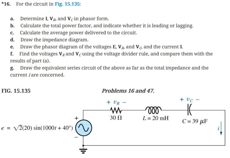 Solved For the circuit in Fig. 15.135: Please identify each | Chegg.com