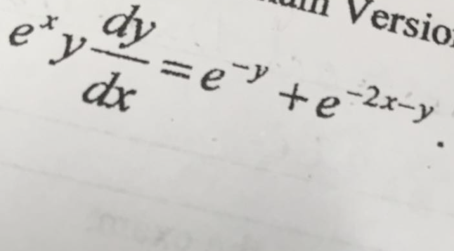Solved Solve the differential equation: E^x y | Chegg.com