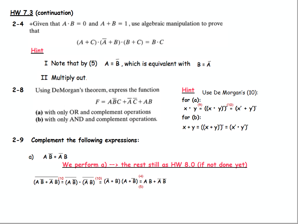 Solved HW7.3 (continuation) 2-4 +Given That A-B = 0 And A + | Chegg.com