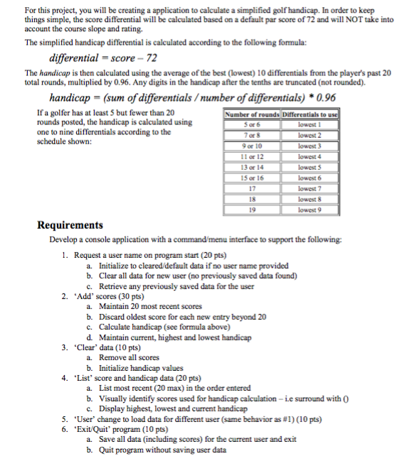 For this project, you will be creating a application