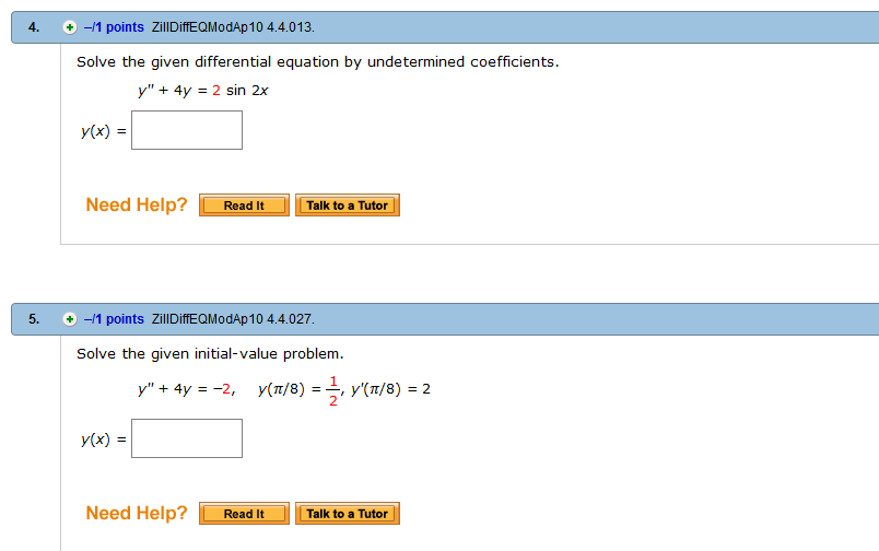 Solved Solve the given differential equation by undetermined | Chegg.com