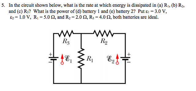 Solved In the circuit shown below, what is the rate at which | Chegg.com