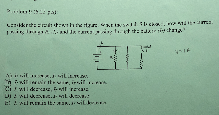 Solved Problem 9 (6.25 pts): Consider the circuit shown in | Chegg.com