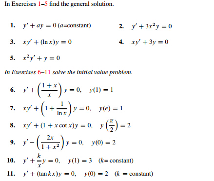 Solved In Exercises 1-5 find the general solution. In | Chegg.com