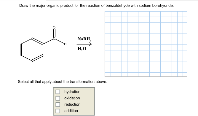 Solved Draw the major organic product for the reaction of | Chegg.com