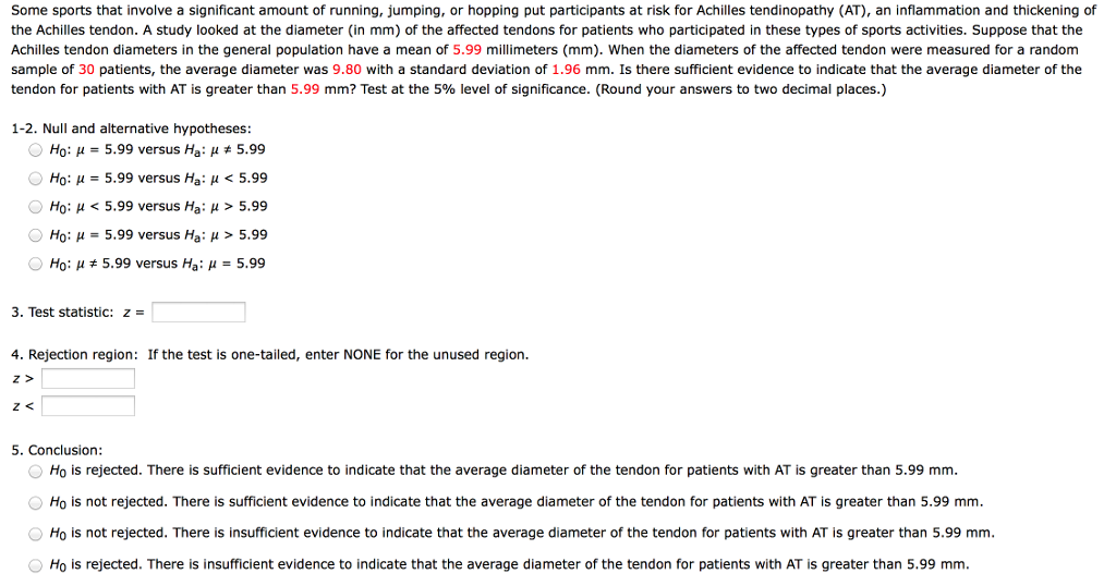 Solved Some sports that involve a significant amount of