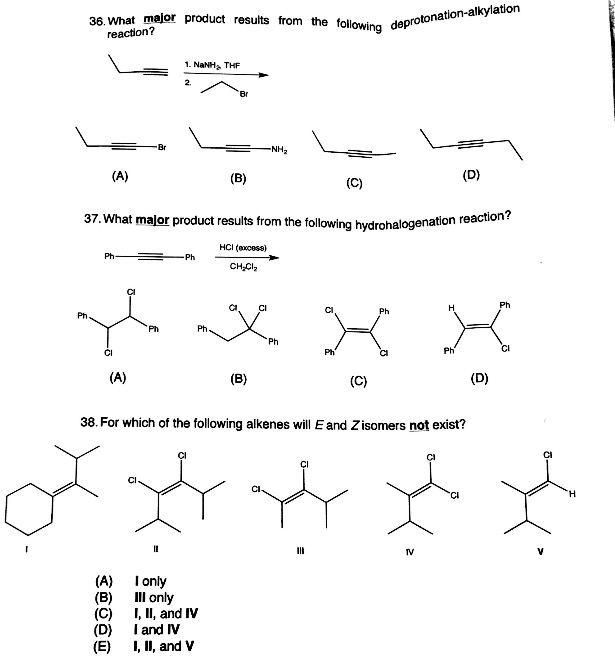 Solved Organic Chemistry reactions. please help with the | Chegg.com