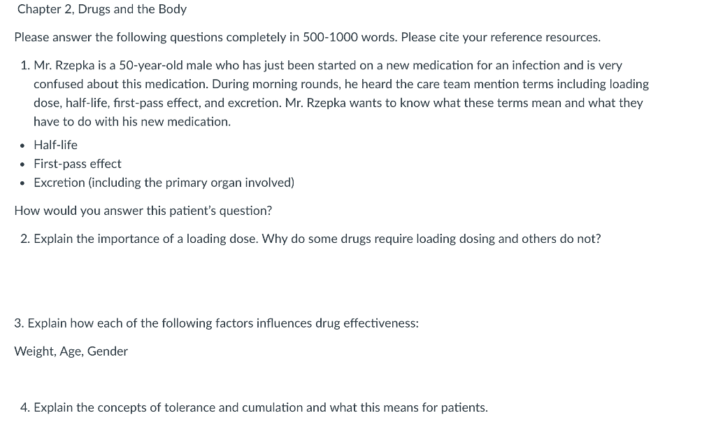 case study chapter 2 drugs and the body