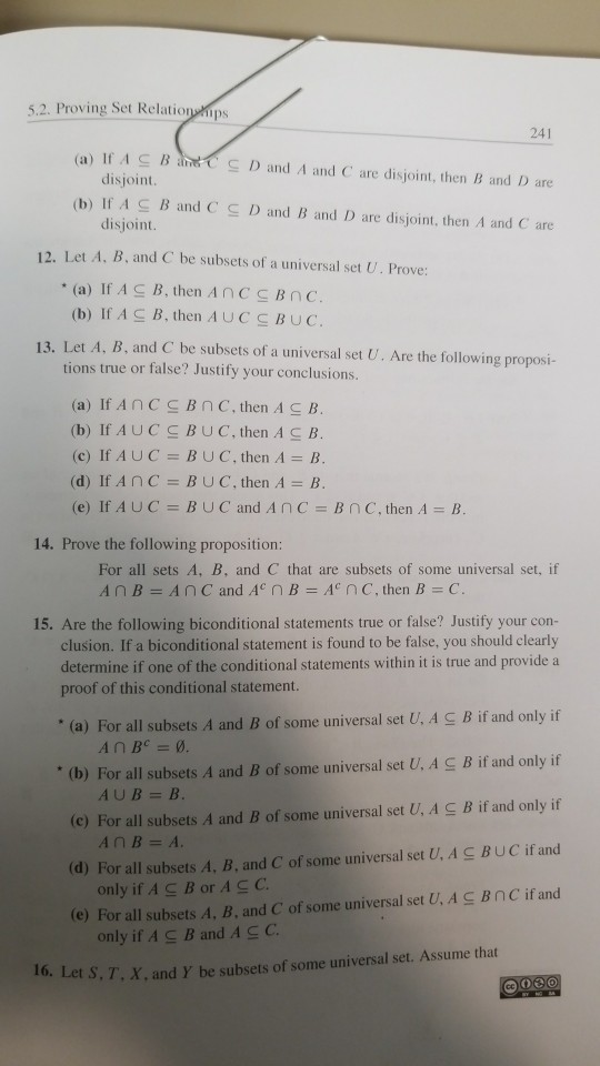 Solved 7. Let A and B be suoLl (e) An (a) AnBcA (d) AUA = A | Chegg.com