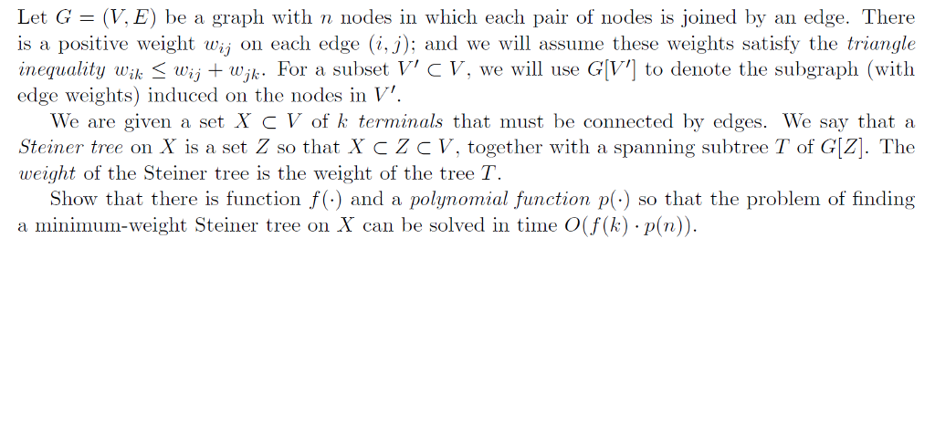 Solved Let G = (V. E) be a graph with n nodes in which each | Chegg.com
