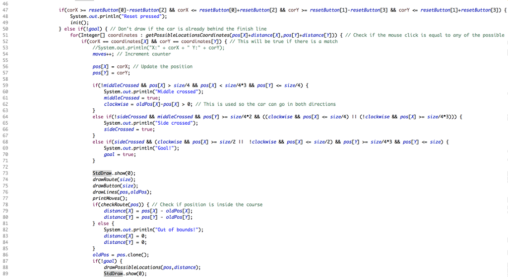 Solved I'm trying to implement the game Racecar. I would | Chegg.com
