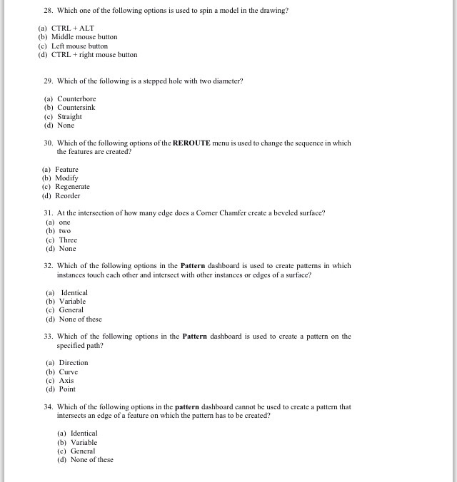 Solved Multiple Choice