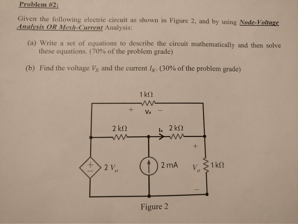 Solved Given The Following Electric Circuit As Shown In | Chegg.com