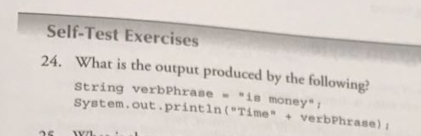 Solved Java programming 1. Do Self-Test Exercise 24. | Chegg.com