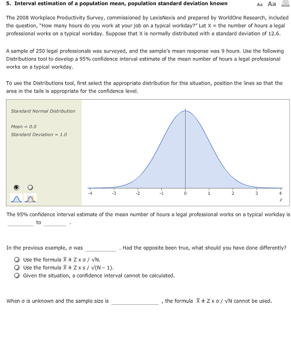 Solved Interval estimation of a population mean, population | Chegg.com