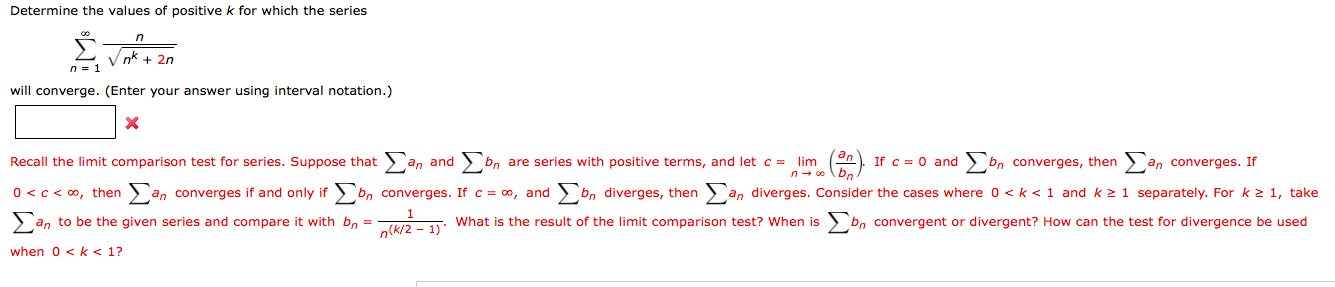 Determine the values of positive k for which the | Chegg.com