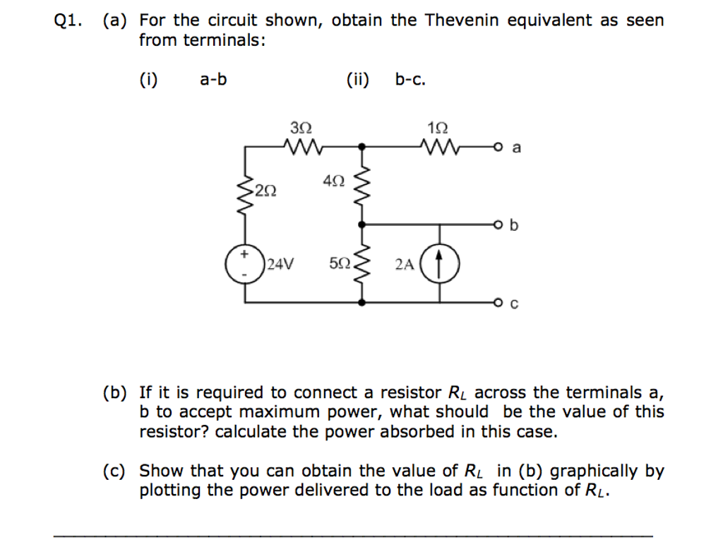 Solved For The Circuit Shown, Obtain The Thevenin Equivalent | Chegg.com