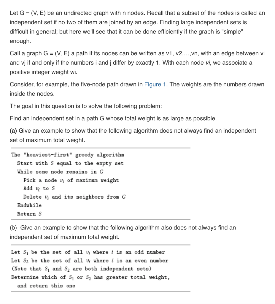 Solved Let G (V, E) be an undirected graph with n nodes. | Chegg.com