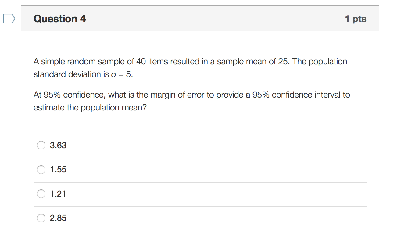 simple random sample