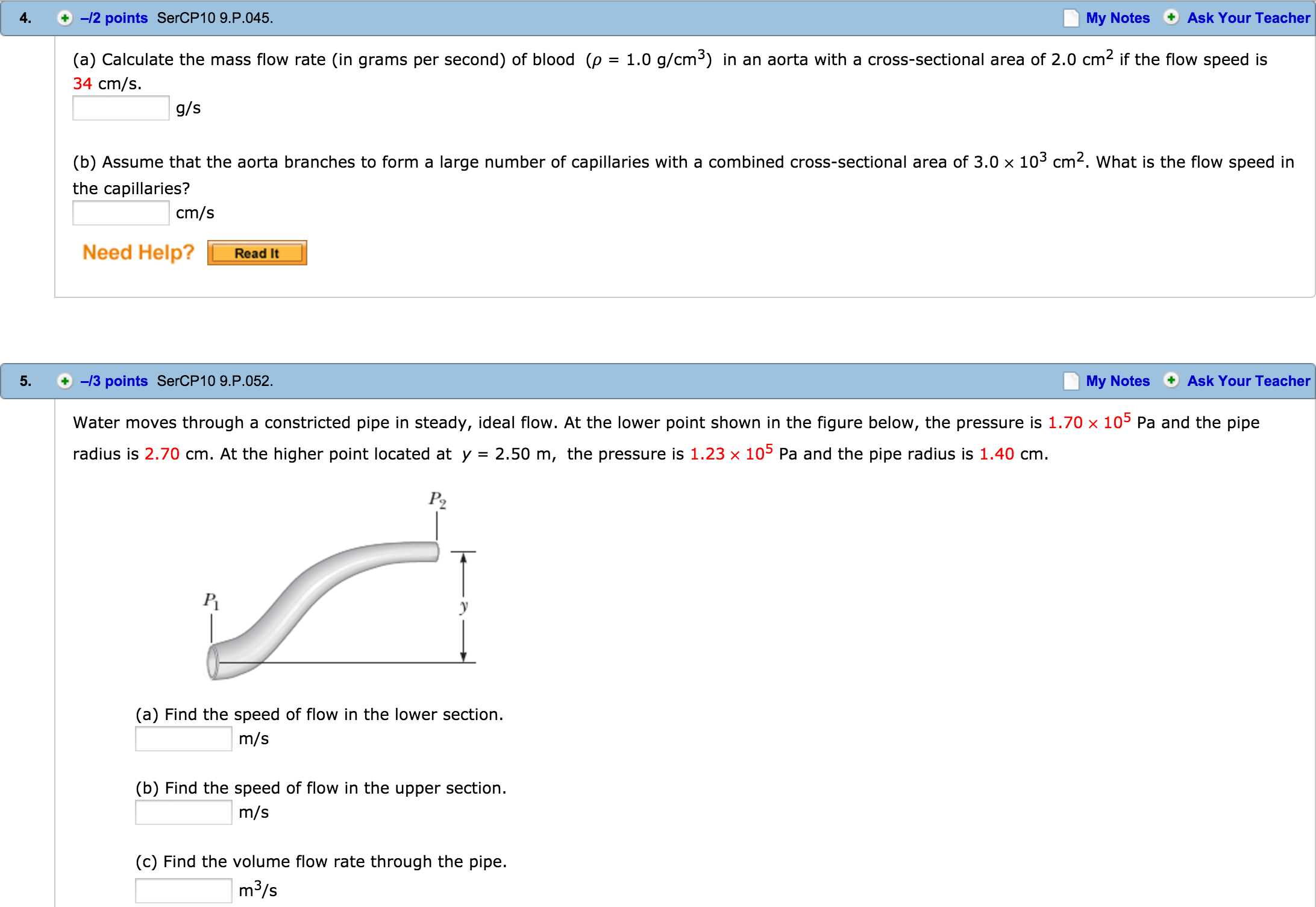 Solved Calculate the mass flow rate (in grams per second) of