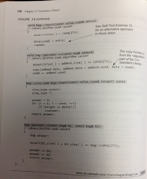 Solved Change the bag class to implement the idea of a set. | Chegg.com