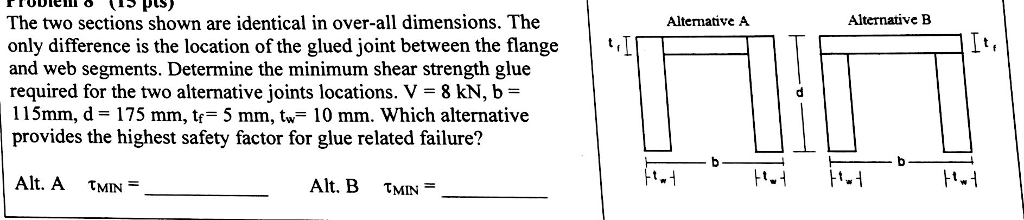 Solved The two sections shown are identical in over-all | Chegg.com