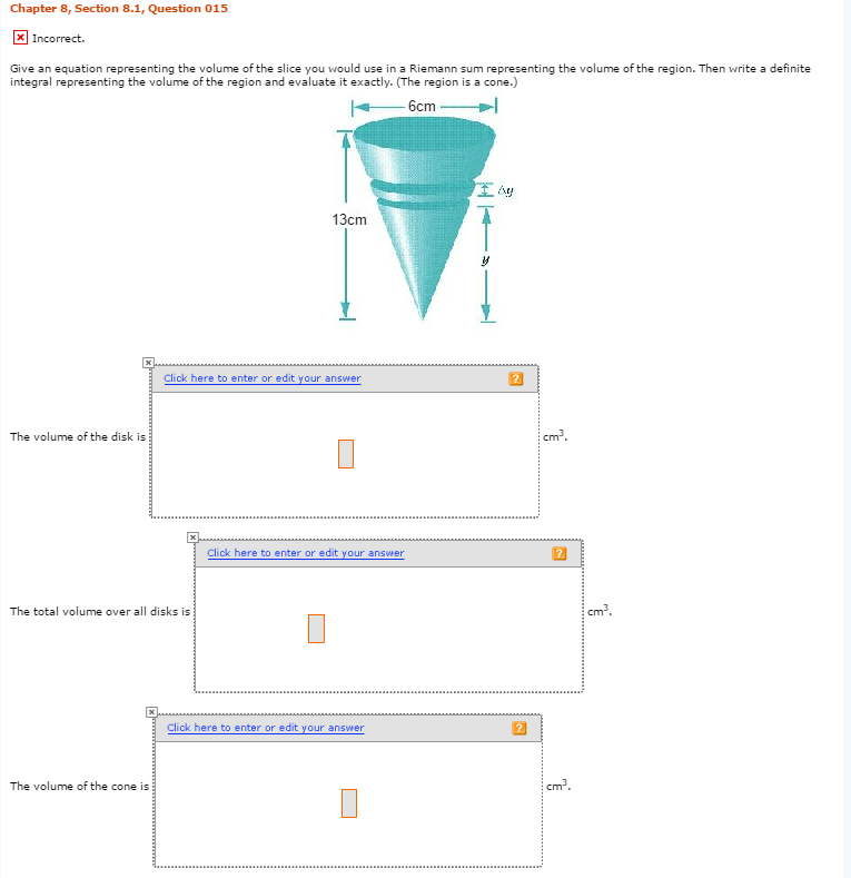 Solved Give an equation representing the volume of the slice | Chegg.com