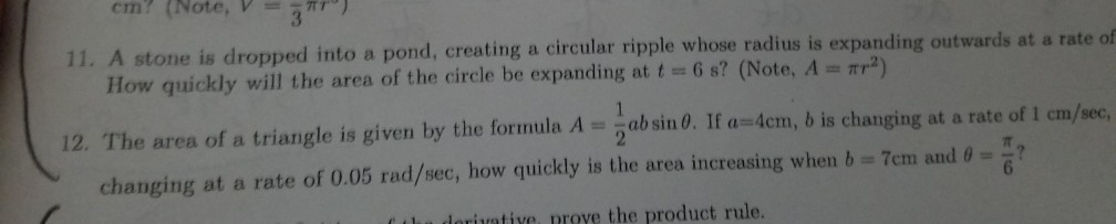 Solved 11. A stone is dropped into a pond, creating a | Chegg.com