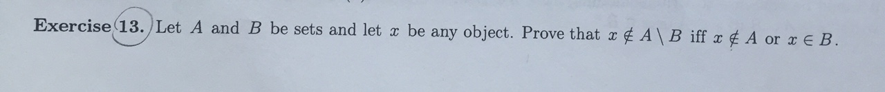 Solved Let A And B Be Sets And Let X Be Any Object. Prove | Chegg.com