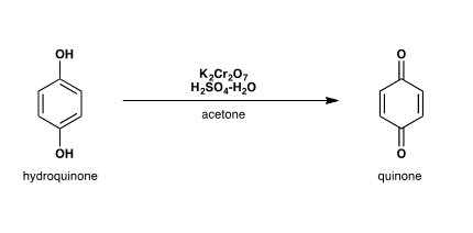 Solved OH OH hydroquinone K2Cr 207 H2SO4-H20 acetone quinone | Chegg.com