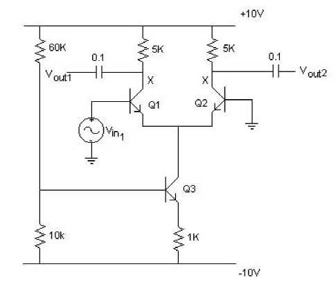 Solved Design cimplement of differential pair of this figure | Chegg.com