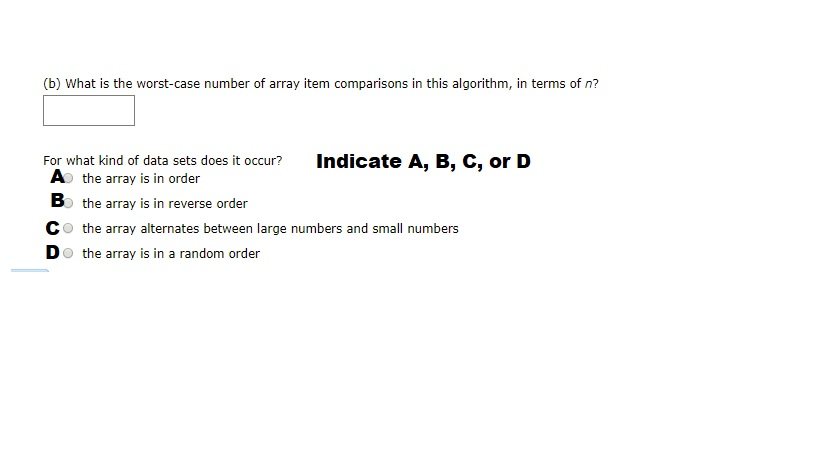 Solved The bubble sort that we introduced in Example 4.55 is | Chegg.com