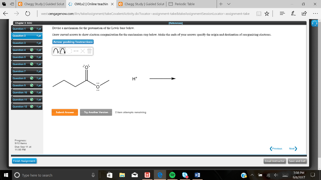 Solved Devise a mechanism for the protonation of the Lewis | Chegg.com