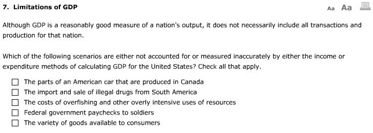 limitations of gdp essay