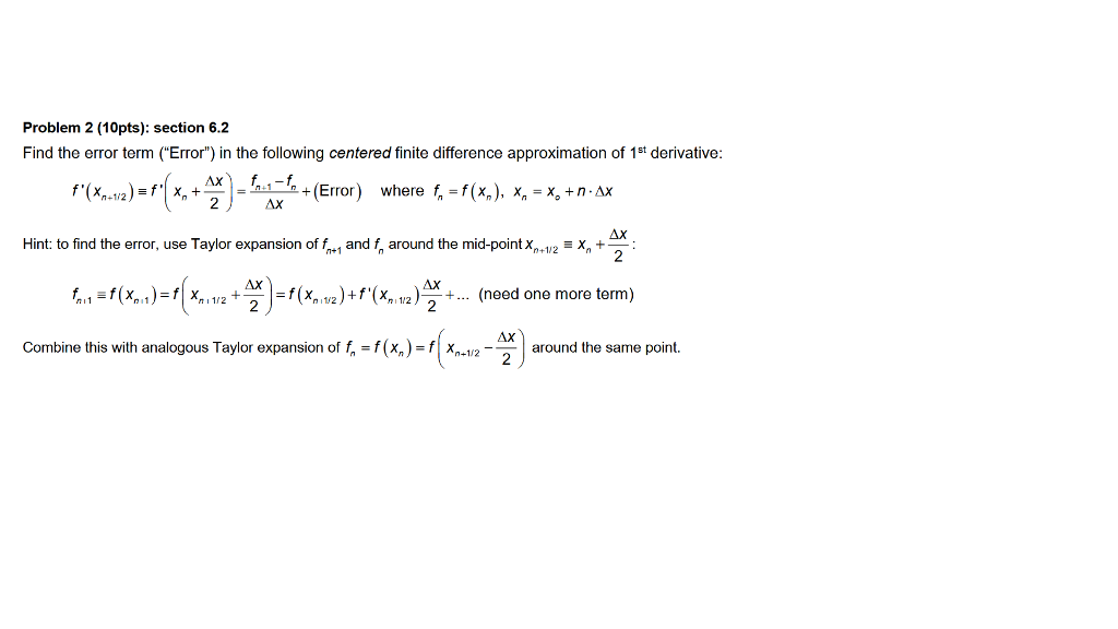 Find the error term ("Error") in the following