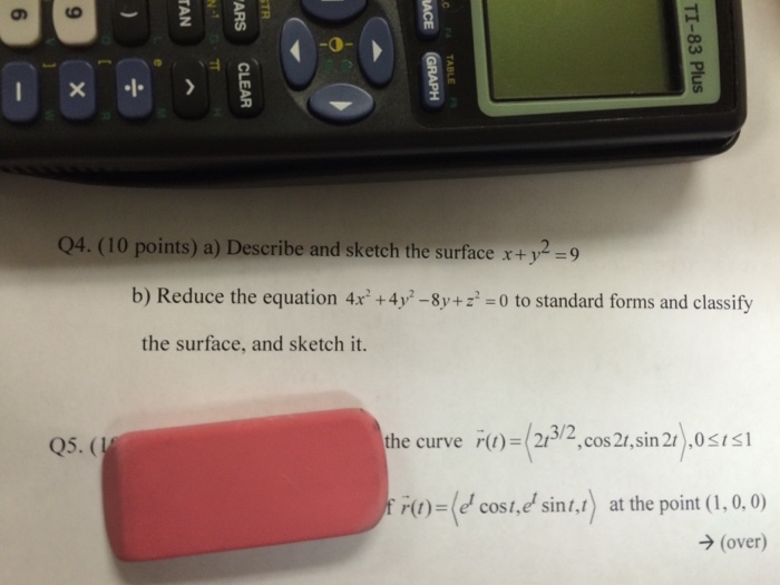 Solved Describe And Sketch The Surface X Y 2 9 Reduce Chegg