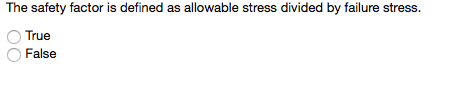 Solved The safety factor is defined as allowable stress | Chegg.com