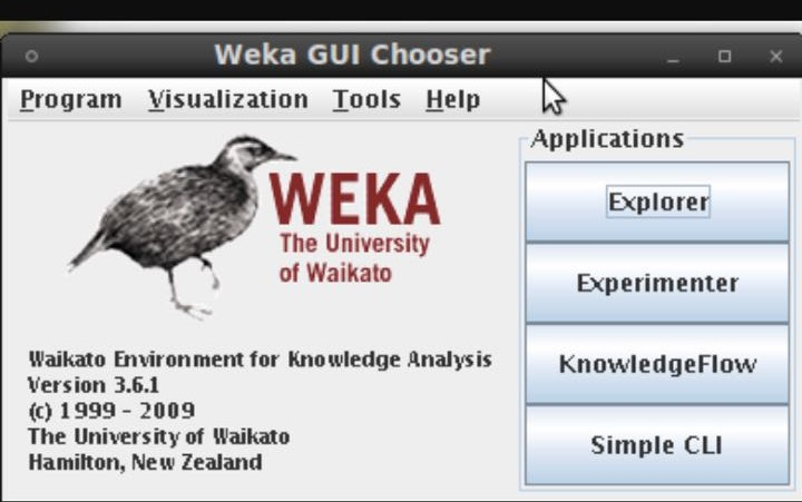 Weka GUI Chooser Program Visualization Tools Help | Chegg.com