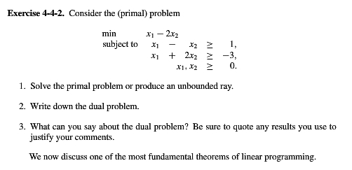 Consider the (primal) problem Solve the primal | Chegg.com
