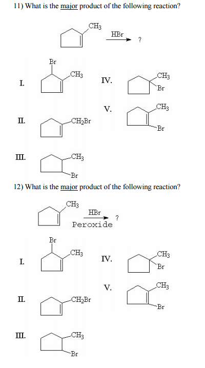 Solved What is the major product of the following reaction? | Chegg.com