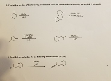 Solved Predict the product or the following the reaction, | Chegg.com