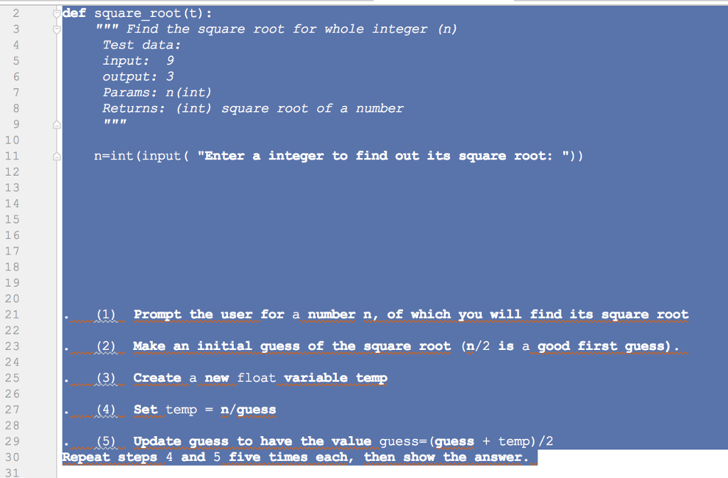 solved-python-i-m-supposed-to-find-the-square-root-of-a-chegg