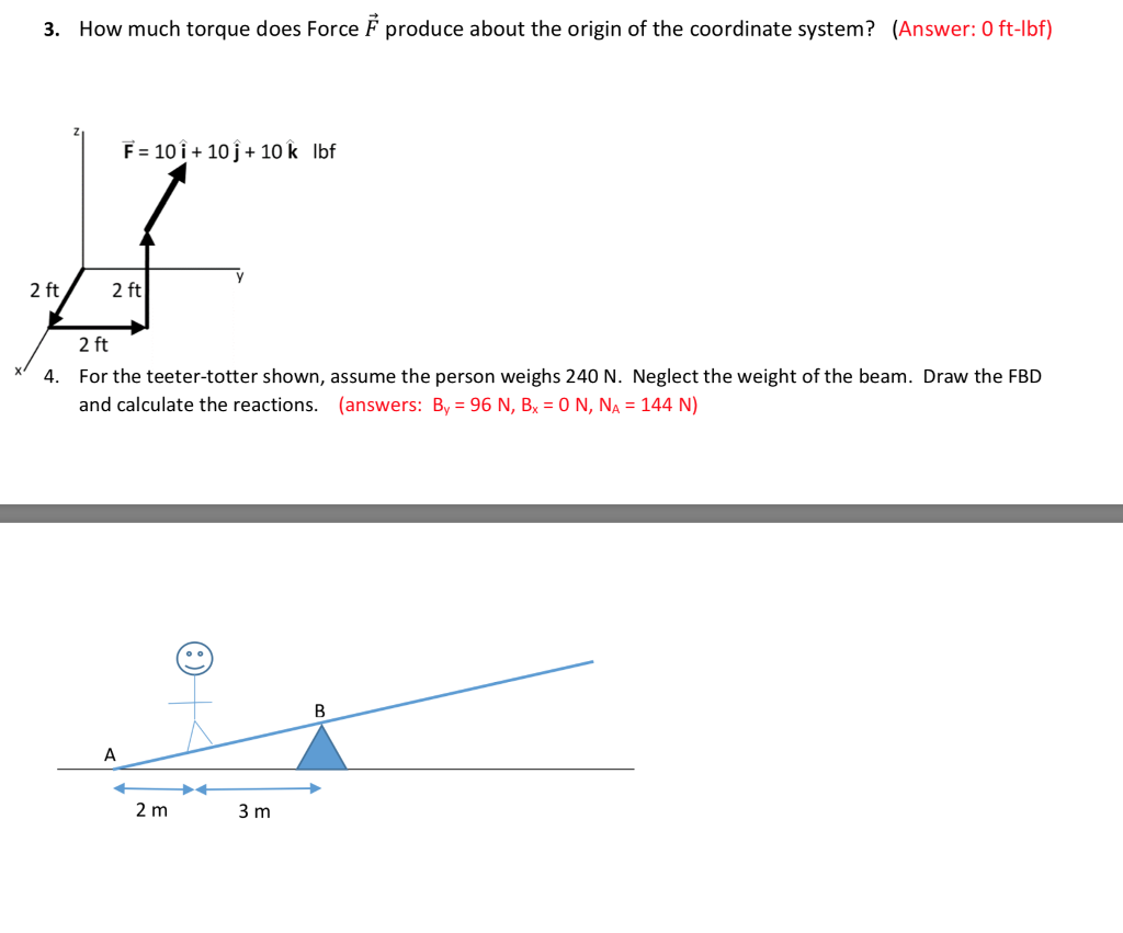 Solved 3. How much torque does Force F produce about the