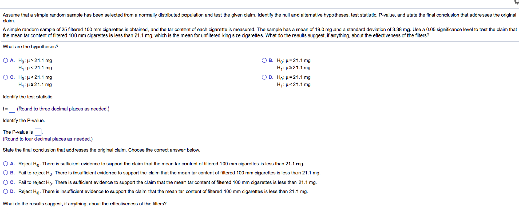 Solved Assume That A Simple Random Sample Has Been Selected | Chegg.com