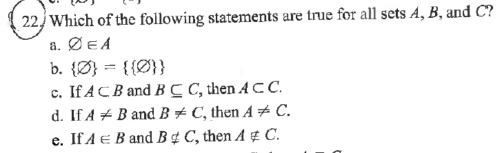 Solved Which of the following statements are true for all | Chegg.com